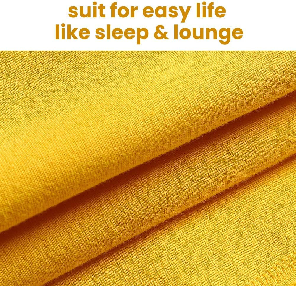 Mens Cotton 8" Long Casual Lounge Fleece Shorts Pockets Jogger Athletic Workout Gym Sweat Shorts Yellow