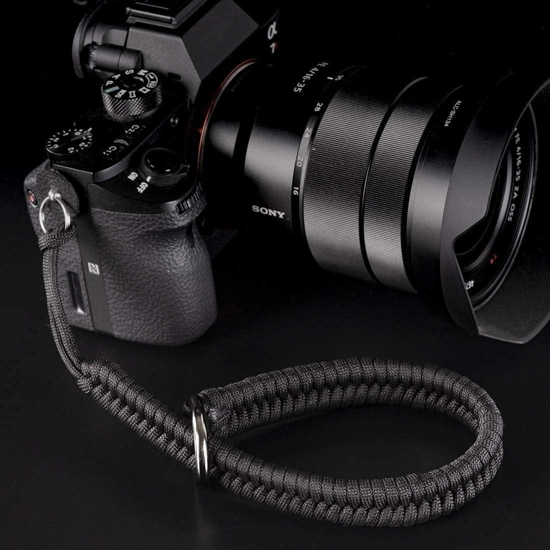 Camera Wrist Strap - Paracord Quick Release Camera Hand Strap Wrist Lanyard for DSLR or Mirrorless Camera - Black