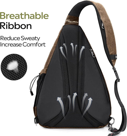 Sling Bag, Hiking Daypack, Crossbody Shoulder Chest Urban Outdoor Travel Backpack for Women & Men
