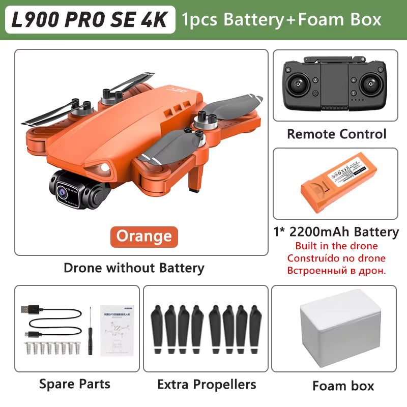 L900 PRO GPS Drone 4K Professional HD Dual Camera 5G WIFI Brushless Motor FPV Quadcopter Foldable Aerial Photography Drone