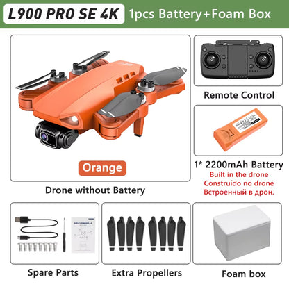 L900 PRO GPS Drone 4K Professional HD Dual Camera 5G WIFI Brushless Motor FPV Quadcopter Foldable Aerial Photography Drone