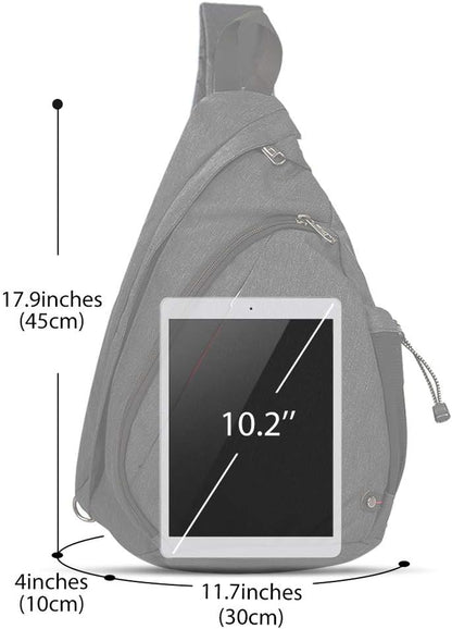 Sling Bag, Hiking Daypack, Crossbody Shoulder Chest Urban Outdoor Travel Backpack for Women & Men