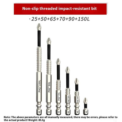 K5 Impact-Resistant and Non-Slip Bit,Impact Driver Bit Set,Titanium Alloy Impact Non-Slip Cross Head,High Magnetic Screwdriver Drill Bit