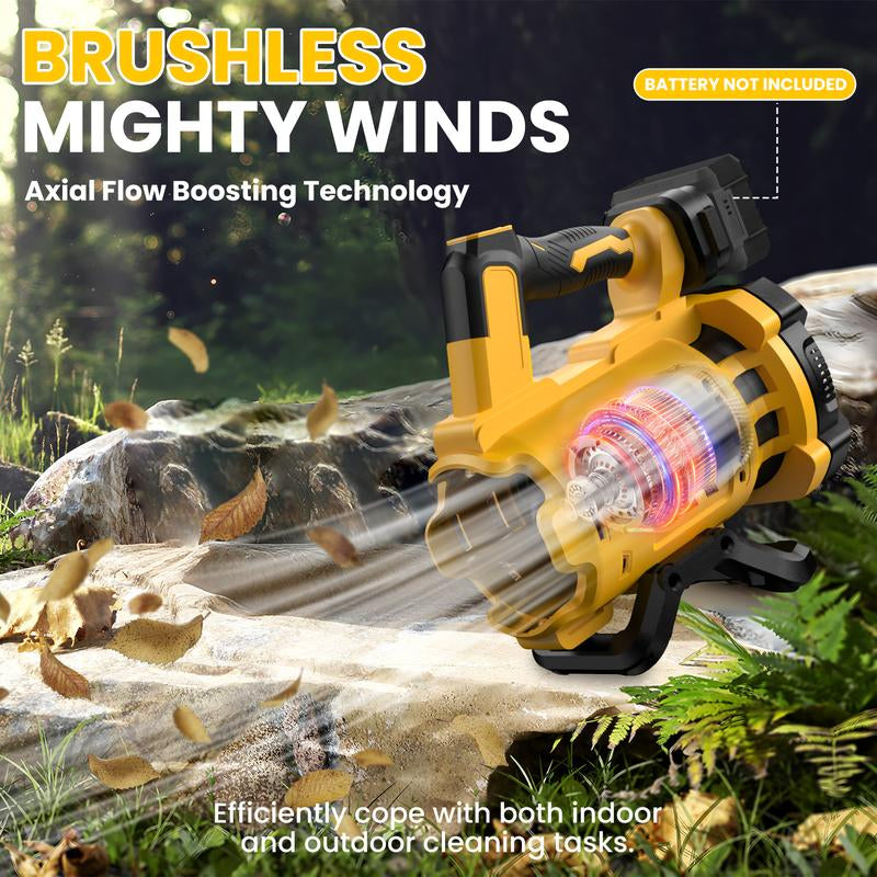 【No Batteries】Cordless Leaf Blower for Dewalt 20V Max Battery, for Milwaukee 18V Battery/ for Makita 18V Battery 480 CFM Electric Blower with Brushless Motor, 6 Variable Speed up to 130MPH, Digital Display Control Handheld Blower for Lawn Care, Yard