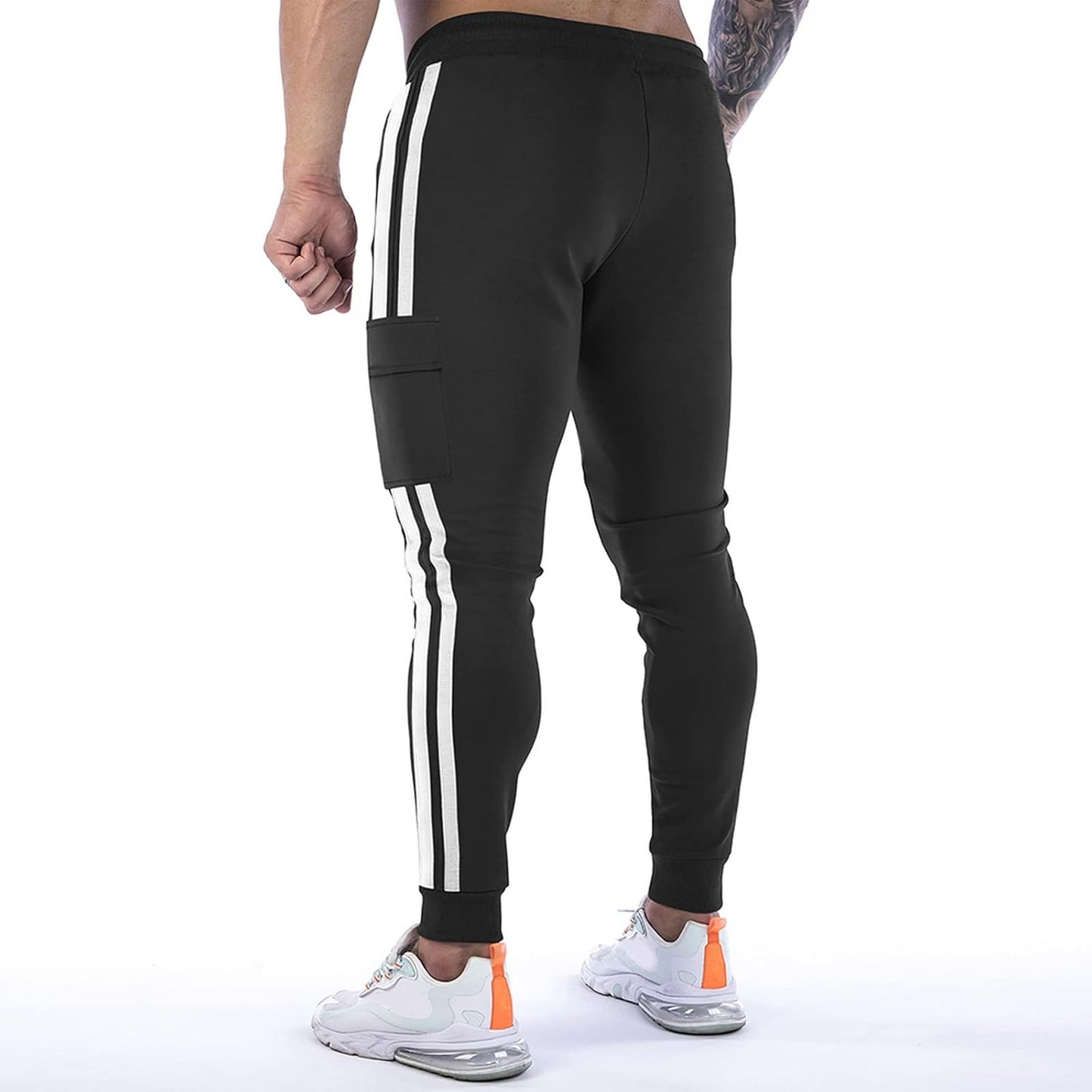 Men'S Jogger Track Pants Athletic Slim Fit Gym Trousers Workout Training Tapered Sweatpants with Pockets