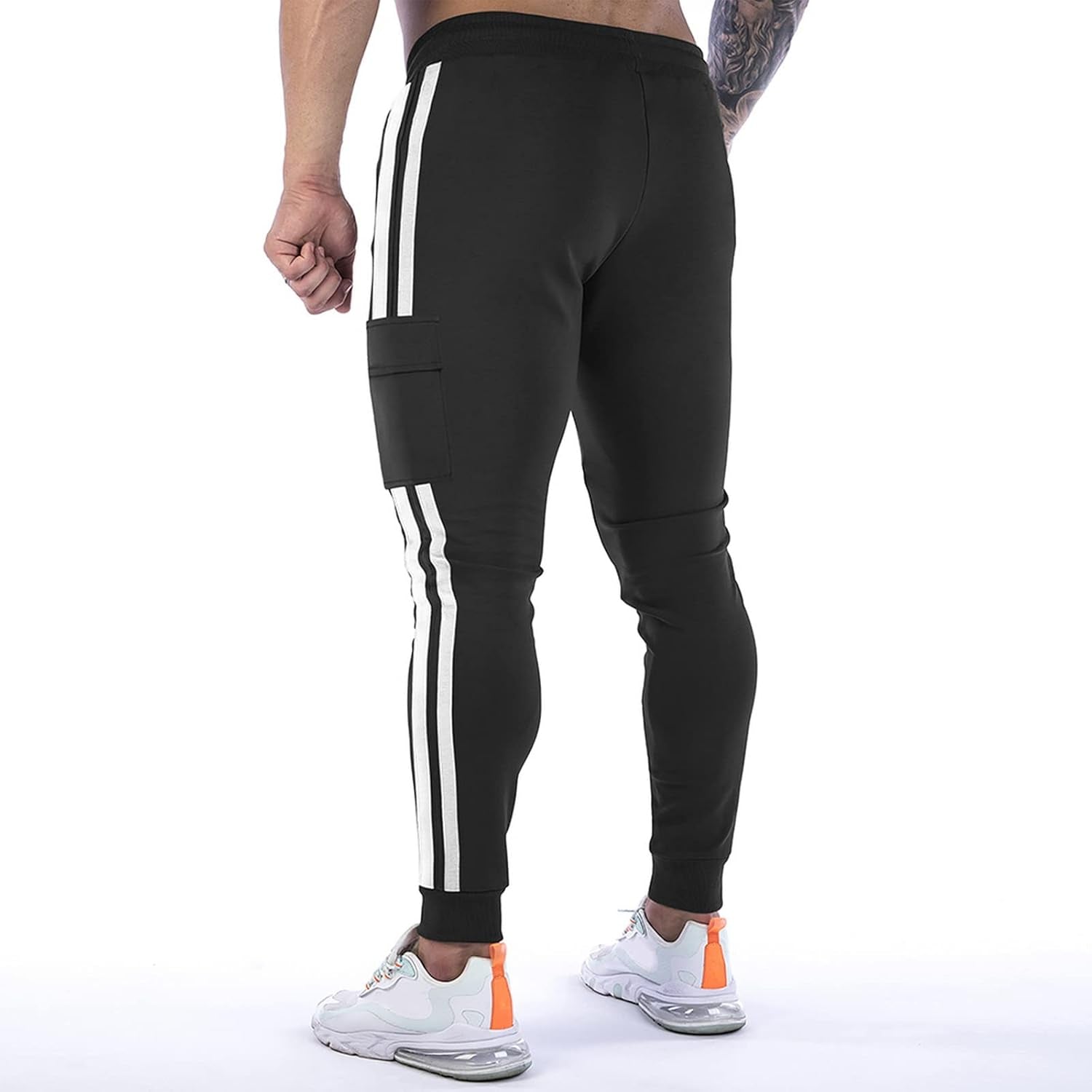 Men'S Jogger Track Pants Athletic Slim Fit Gym Trousers Workout Training Tapered Sweatpants with Pockets