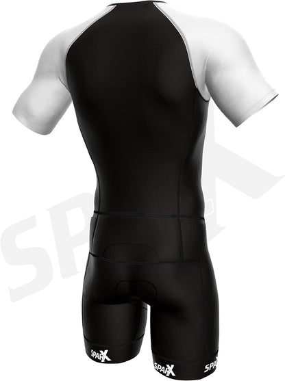 Sparx Mens Elite Aerosuit Triathlon Suit Mens Short Sleeve Tri Suit Skinsuit