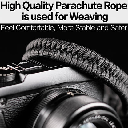 Camera Wrist Strap - Paracord Quick Release Camera Hand Strap Wrist Lanyard for DSLR or Mirrorless Camera - Black