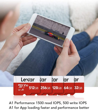 512GB Micro SD Card, Microsdxc UHS-I Flash Memory Card with Adapter - up to 100Mb/S, A1, U3, Class10, V30, High Speed TF Card