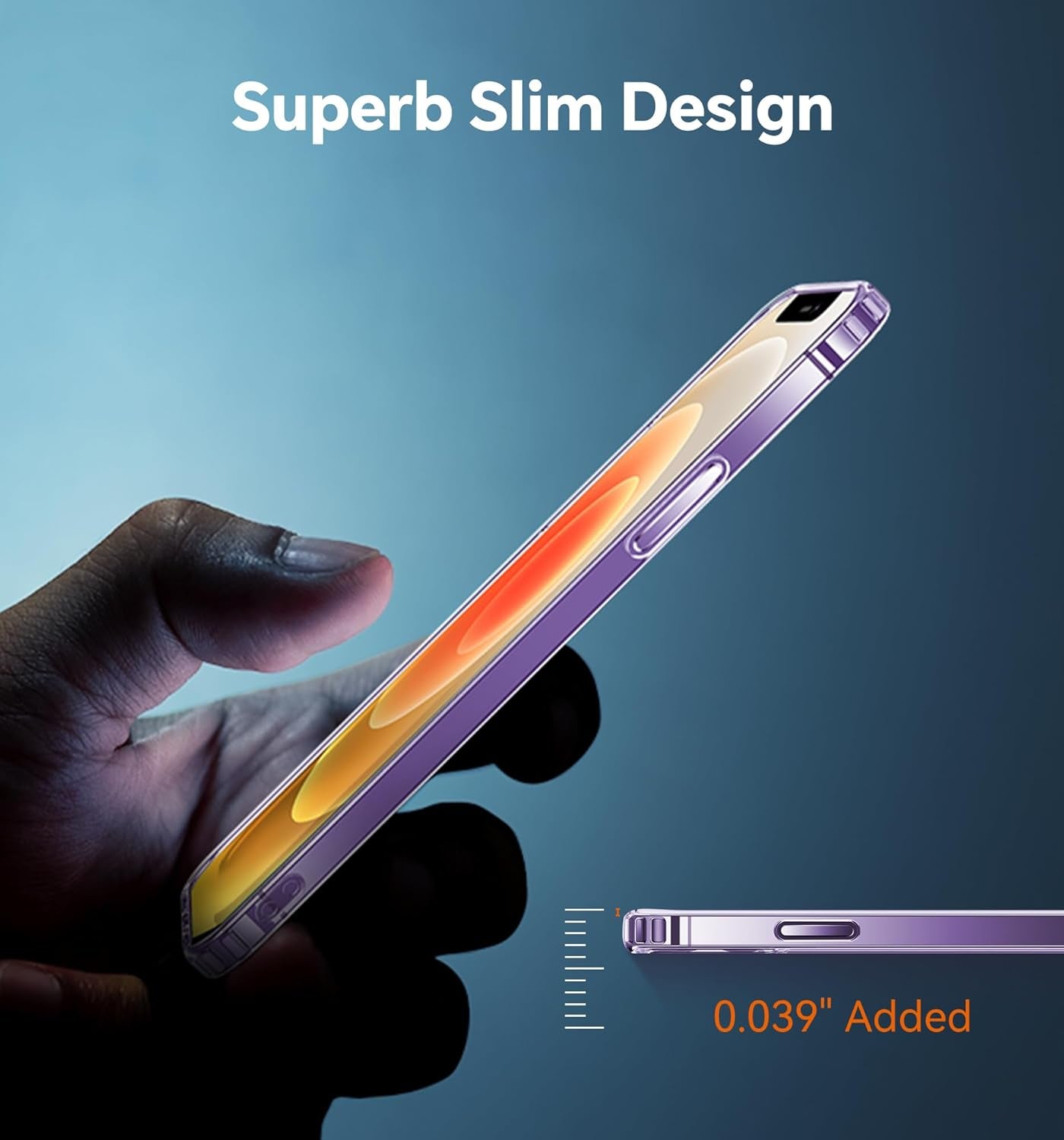 Magnetic Case for Iphone 12 Pro Max [Compatible with Magsafe] [2 Pack Tempered Glass Screen Protector + 2 Pack Camera Lens Protector], Super Slim Phone Case (0.39" Added) - Clear Purple