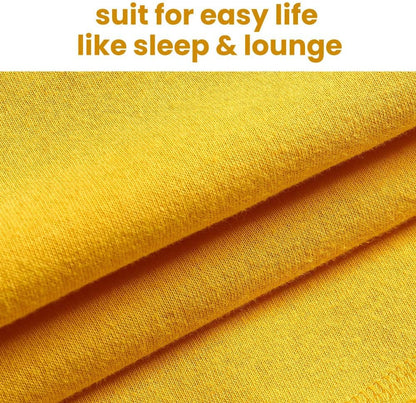 Mens Cotton 8" Long Casual Lounge Fleece Shorts Pockets Jogger Athletic Workout Gym Sweat Shorts Yellow