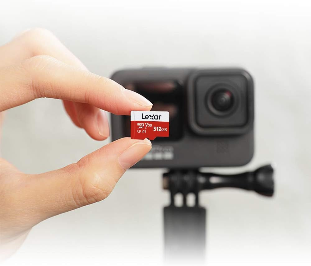 512GB Micro SD Card, Microsdxc UHS-I Flash Memory Card with Adapter - up to 100Mb/S, A1, U3, Class10, V30, High Speed TF Card