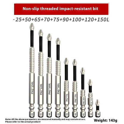 K5 Impact-Resistant and Non-Slip Bit,Impact Driver Bit Set,Titanium Alloy Impact Non-Slip Cross Head,High Magnetic Screwdriver Drill Bit