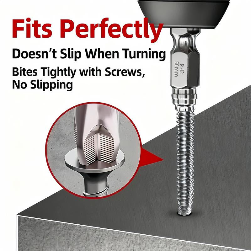 K5 Impact-Resistant and Non-Slip Bit,Impact Driver Bit Set,Titanium Alloy Impact Non-Slip Cross Head,High Magnetic Screwdriver Drill Bit