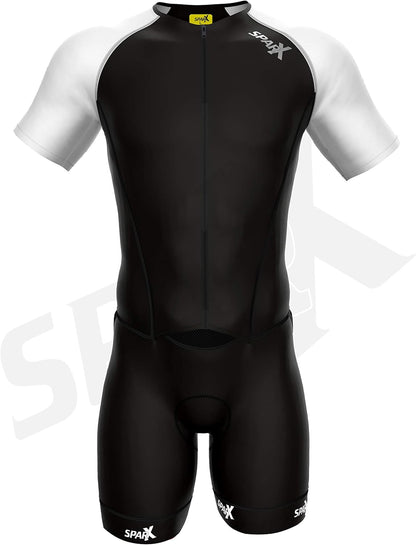 Sparx Mens Elite Aerosuit Triathlon Suit Mens Short Sleeve Tri Suit Skinsuit