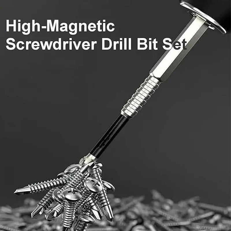 K5 Impact-Resistant and Non-Slip Bit,Impact Driver Bit Set,Titanium Alloy Impact Non-Slip Cross Head,High Magnetic Screwdriver Drill Bit