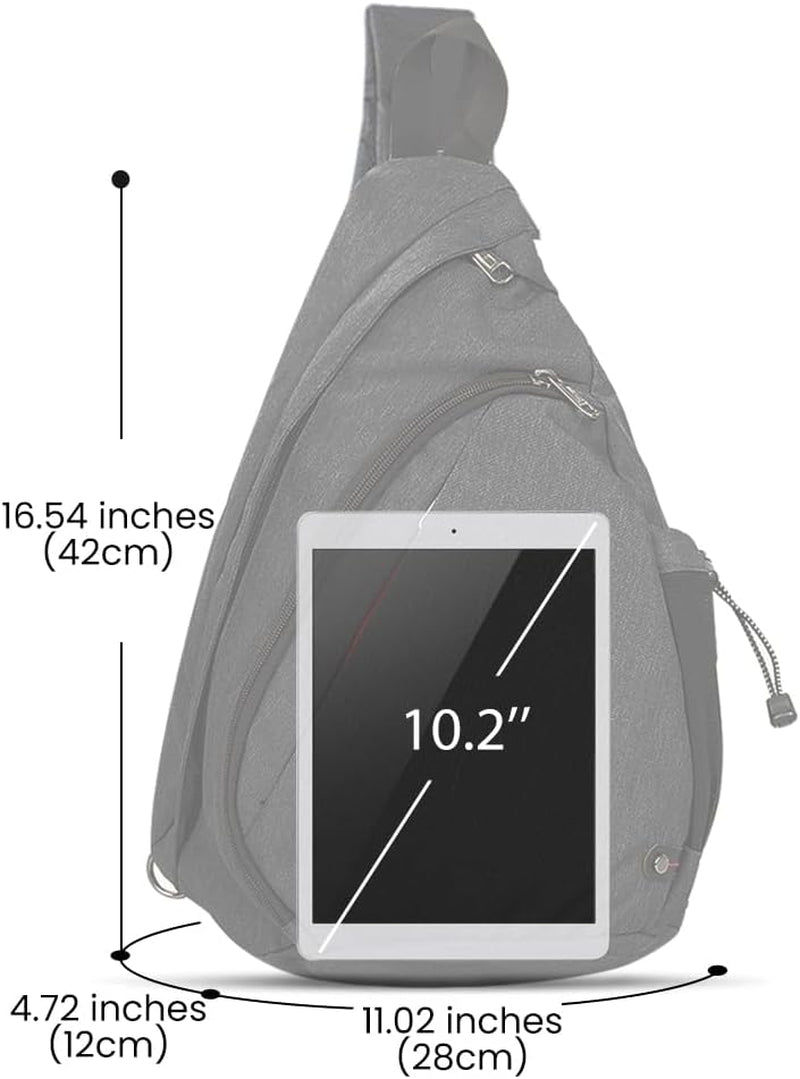 Sling Bag, Hiking Daypack, Crossbody Shoulder Chest Urban Outdoor Travel Backpack for Women & Men