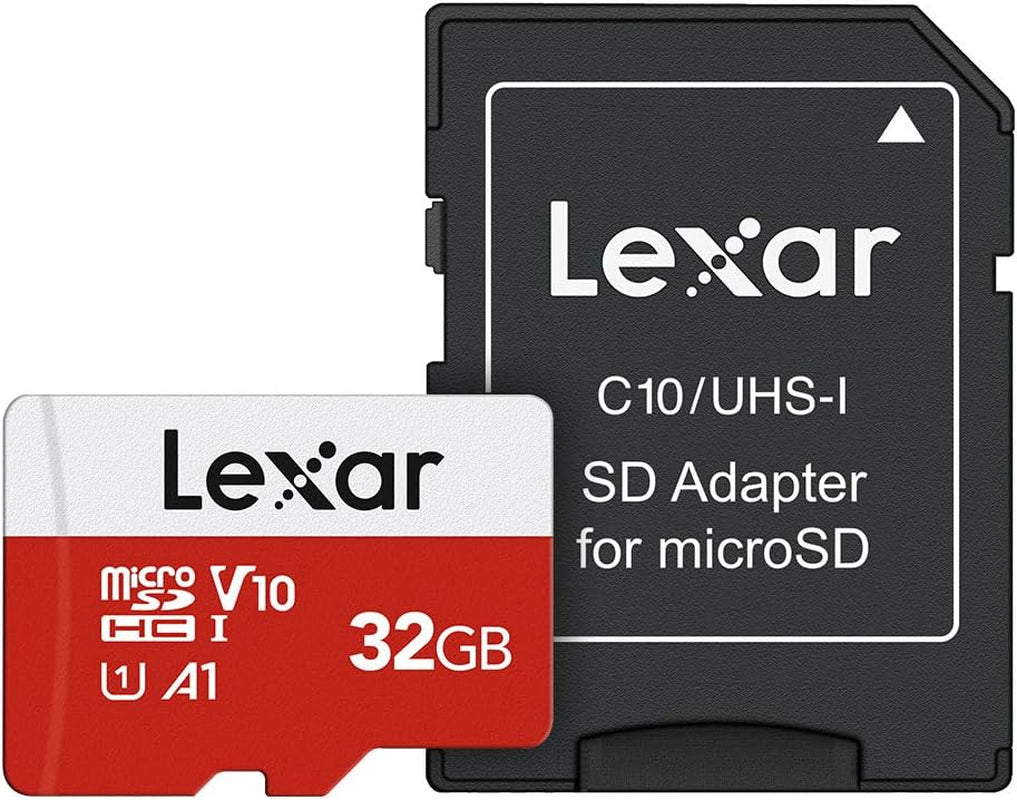 32GB Micro SD Card, Microsdhc UHS-I Flash Memory Card with Adapter - up to 100Mb/S, U1, Class10, V10, A1, High Speed TF Card
