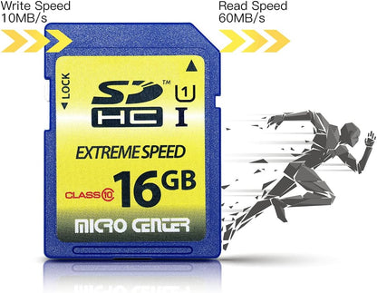 16GB Class 10 SDHC/SDXC U1 Flash Memory Card (5 Pack) for Trail & Hunting Cameras, 60Mb/S Read, 10Mb/S Write, 3-Year Warranty