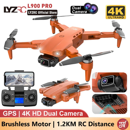L900 PRO GPS Drone 4K Professional HD Dual Camera 5G WIFI Brushless Motor FPV Quadcopter Foldable Aerial Photography Drone