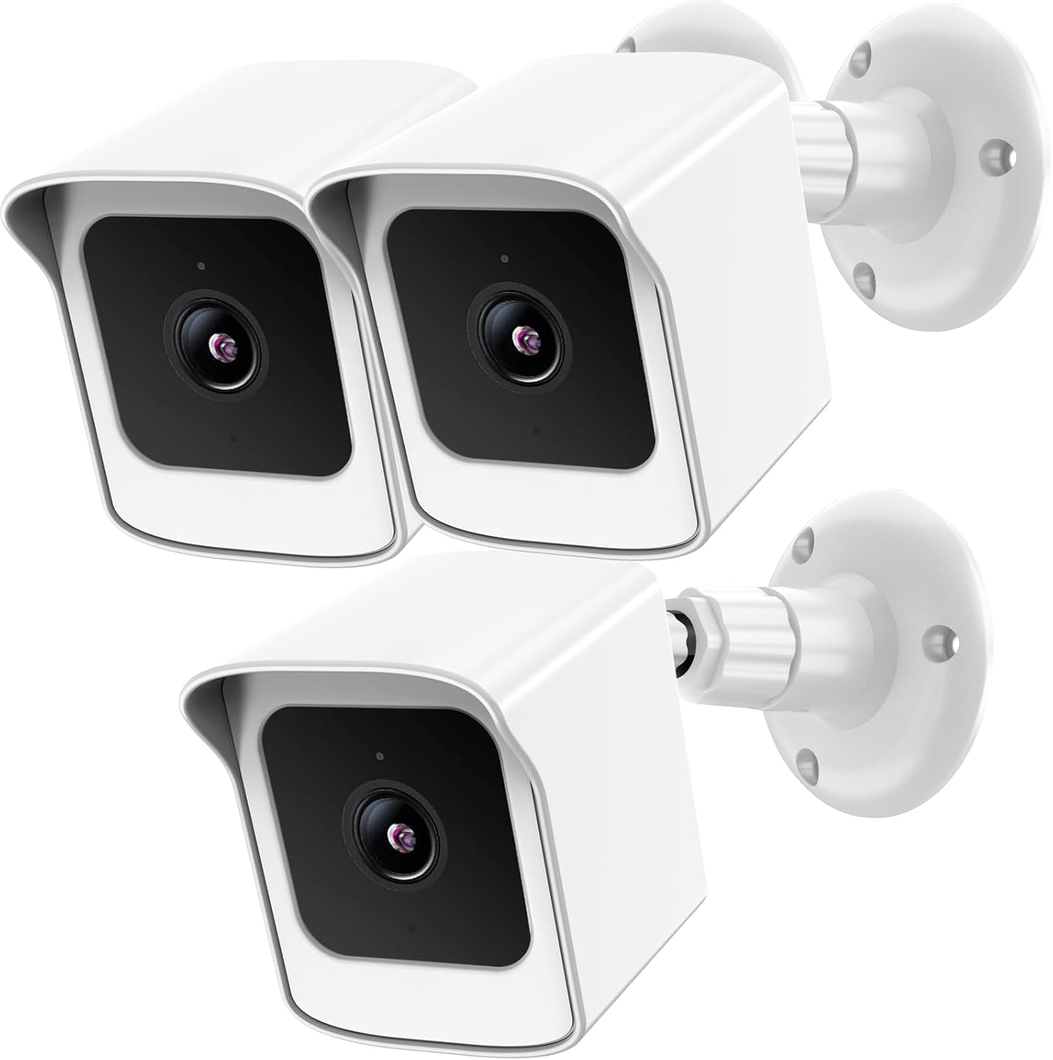 Mount for All-New Cam V3 and V4, Weatherproof Protective Cover and 360 Degree Adjustable Wall Mount Solid Housing for Cam V3 and V4 Outdoor Indoor Smart Home Camera System (White, 3 Pack)