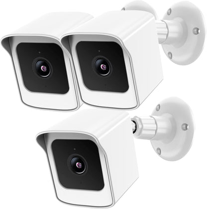 Mount for All-New Cam V3 and V4, Weatherproof Protective Cover and 360 Degree Adjustable Wall Mount Solid Housing for Cam V3 and V4 Outdoor Indoor Smart Home Camera System (White, 3 Pack)