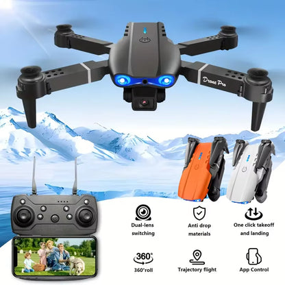 E99Pro Drone HD Professional 8K Drone Dual Camera WIFI Fpv Aircraft Quadcopte Obstacle Avoidance Aerial Photography Drone