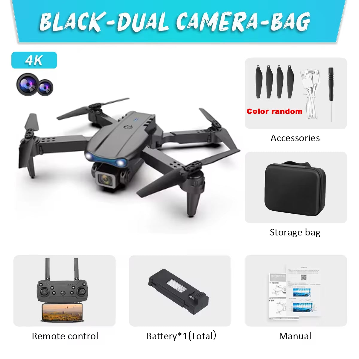 E99Pro Drone HD Professional 8K Drone Dual Camera WIFI Fpv Aircraft Quadcopte Obstacle Avoidance Aerial Photography Drone