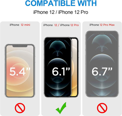 Compatible with Iphone 12 and 12 Pro Case, Slim Fit Hybrid Glitter Bling Sparkly Case for Women Shockproof Protective Flexible Bumper Cover for Iphone 12/12 Pro 6.1-Inch 2020, Clear Glitter