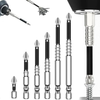 K5 Impact-Resistant and Non-Slip Bit,Impact Driver Bit Set,Titanium Alloy Impact Non-Slip Cross Head,High Magnetic Screwdriver Drill Bit
