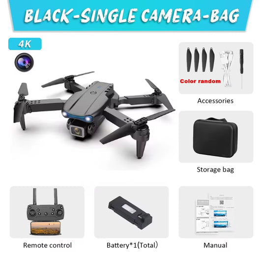 E99Pro Drone HD Professional 8K Drone Dual Camera WIFI Fpv Aircraft Quadcopte Obstacle Avoidance Aerial Photography Drone
