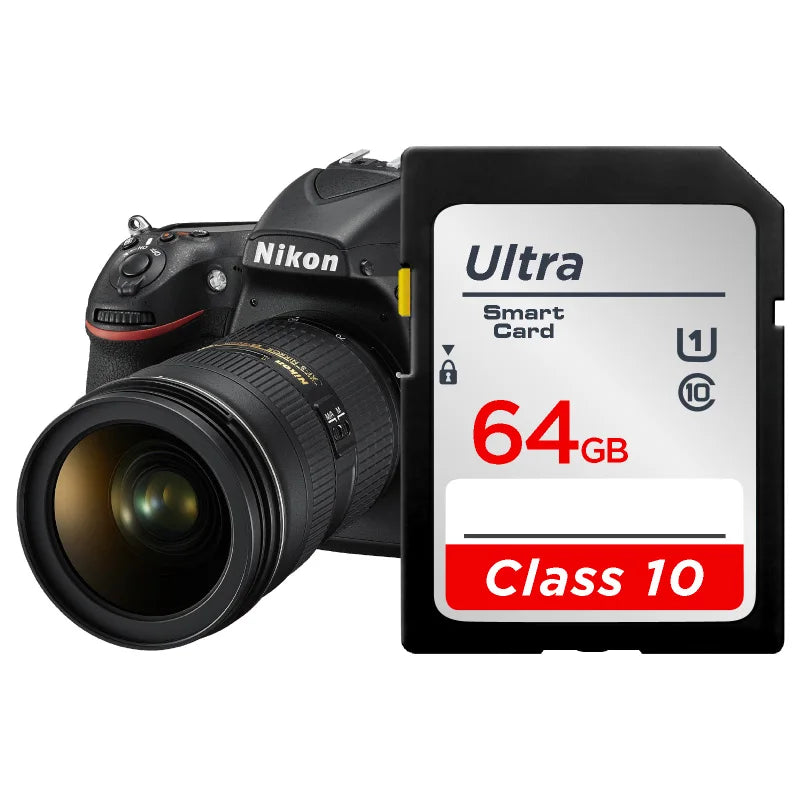 SD Card 64GB 128GB 256GB V10 16GB 32GB Normal Full Size Flash SD Memory Card High Speed for Camera
