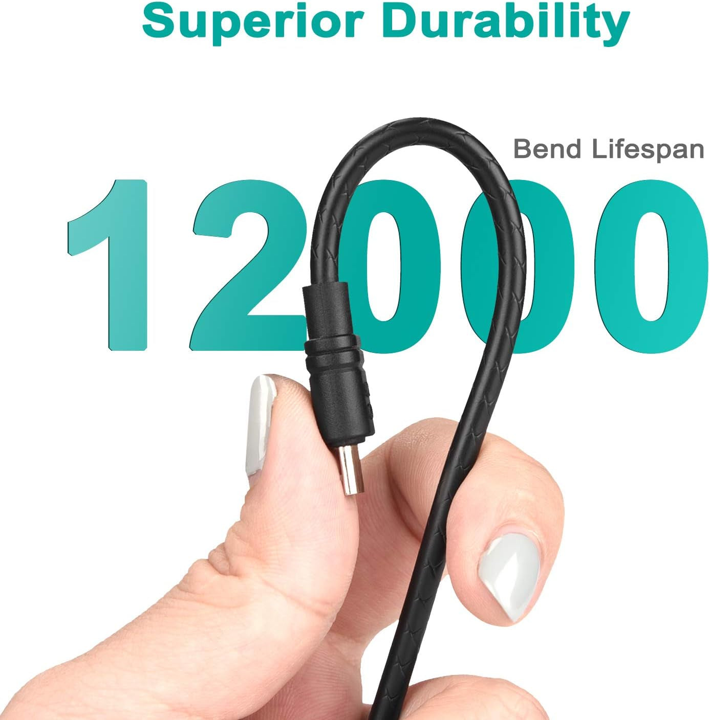 Short Micro USB Charging Cable 1Ft 2.4 A, 5 Pack Android Phone Fast Charger Cord with Extra Long Length for Samsung Galaxy S7 Edge/S7/S6 Edge/S6, Note 5/4