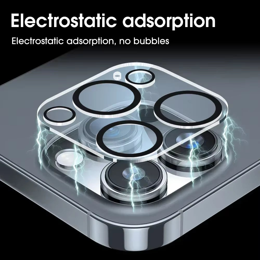 1-5Pcs Tempered Glass for Iphone 17 16 15 14 13 Pro Max plus Mini Camera Lens Protector Black Circle Protective Lens Film Cover