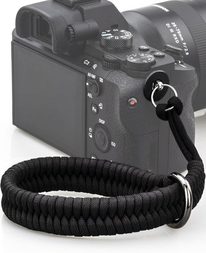 Camera Wrist Strap - Paracord Quick Release Camera Hand Strap Wrist Lanyard for DSLR or Mirrorless Camera - Black